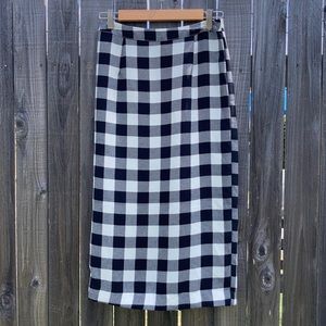 WWW retro B&W plaid pencil skirt
